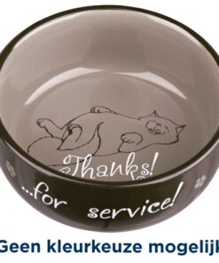 Voerbak / Waterbak Thanks For Service Keramiek Assorti 11 Cm 300 Ml 4 St