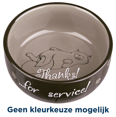 Voerbak / Waterbak Thanks For Service Keramiek Assorti 11 Cm 300 Ml 4 St