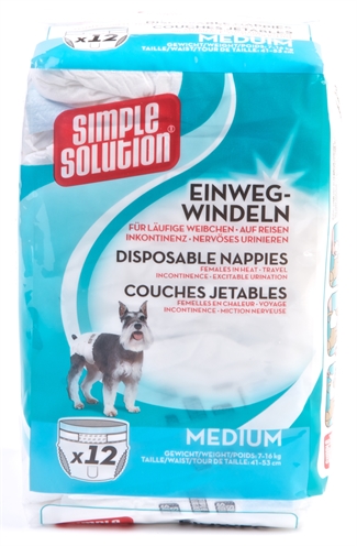 Solution Wegwerp Honden Luier Medium 12 St 41-53 Cm