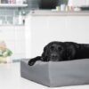 Bed Kunstleer Hoes Hondenmand Grijs Bia-3 70X60X15 Cm