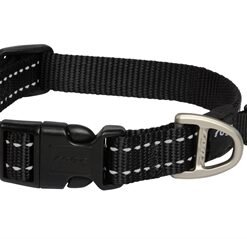 For Dogs Snake Halsband Zwart 16 Mmx26-40 Cm