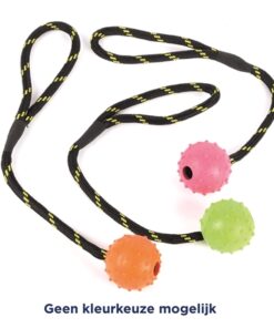 Pet Tough Toys Bal Studded Aan Touw Rubber 31,5X5,5X5,5 Cm