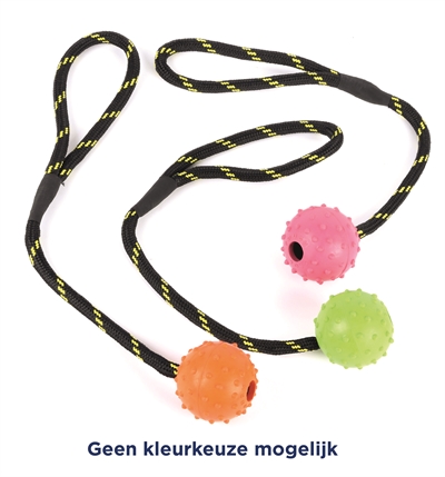 Pet Tough Toys Bal Studded Aan Touw Rubber 31,5X5,5X5,5 Cm