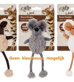 Mouse Dangler Lamswol Met Catnip Assorti 16 Cm