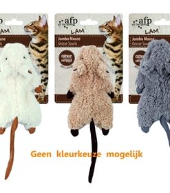 Jumbo Muis Crinkle Lamswol Met Catnip Assorti