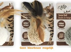 Snow Ball Lamswol Met Veren En Catnip Assorti