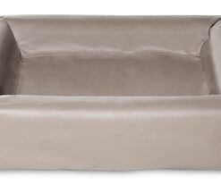 Bed Kunstleer Hoes Hondenmand Taupe Bia-4 85X70X15 Cm