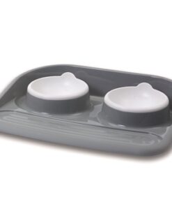 Butler Voerbak En Drinkbak Met Plateau En Antislip Voetjes 2X300 Ml