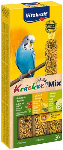 Parkiet Kracker Vijgen/Banaan-Sesam/Kiwi 3 In 1
