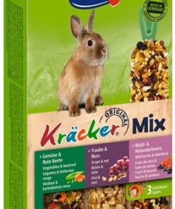 Dwergkonijn Krackers Noot/Bosvruchten/Groenten 3 In 1
