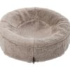 Bed Fleece Hoes Hondenmand Taupe Bia-0 50X50X12 Cm Rond