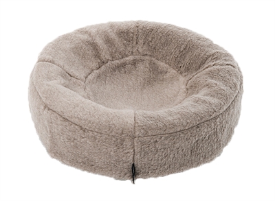 Bed Fleece Hoes Hondenmand Taupe Bia-0 50X50X12 Cm Rond
