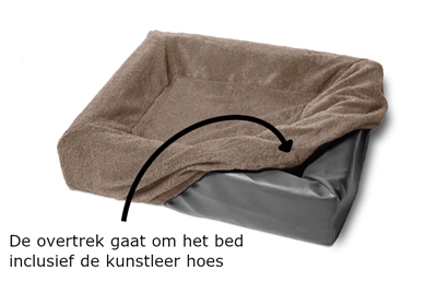 Bed Fleece Hoes Hondenmand Taupe Bia-2 60X50X12,5 Cm