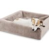 Bed Fleece Hoes Hondenmand Taupe Bia-3 70X60X15 Cm