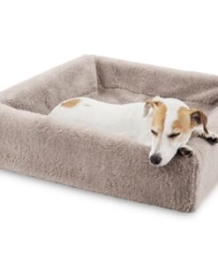Bed Fleece Hoes Hondenmand Taupe Bia-3 70X60X15 Cm