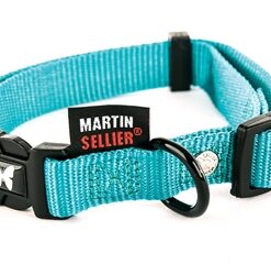 Halsband Verstelbaar Nylon Turquoise 45-65X2,5 Cm