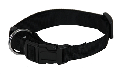 Halsband Basic Nylon Zwart 45-65X2,5 Cm
