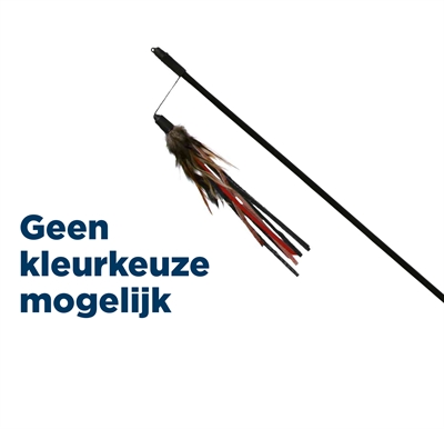 Kattenhengel Leer Met Veer Assorti 50 Cm