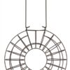 Vetbolhouder Rond Metaal Zwart 24X24X8 Cm 2 St