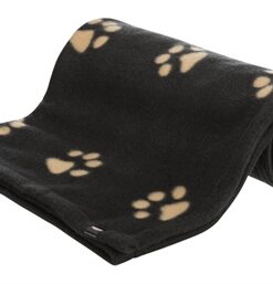 Barney Fleece Hondendeken Zwart / Beige Ass 150X100Cm
