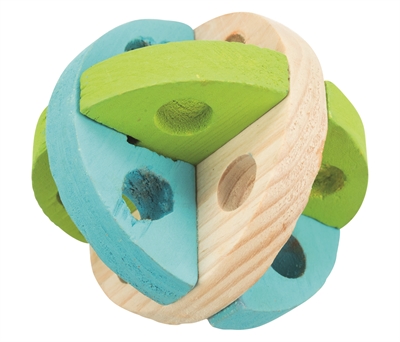 Speel En Snackbal Hout 8 Cm