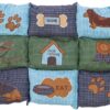 Hondenkussen Patchwork Blauw / Groen 80X55X3 Cm