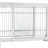 Hondenhek Afsluithek Uitschuifbaar Wit 65-108X61 Cm