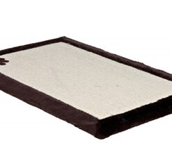Krabmat Met Pluche Rand Bruin / Naturel 70X45 Cm