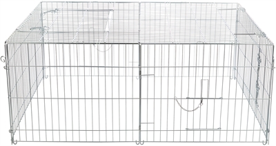 Natura Knaagdierren Met Dak Gegalvaniseerd Metaal 144X58X116 Cm