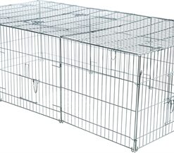 Natura Knaagdierren Met Dak Gegalvaniseerd Metaal 216X65X116 Cm
