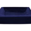 Bed Royal Fluweel Hoes Hondenmand Navy Bia-3 70X60X15 Cm