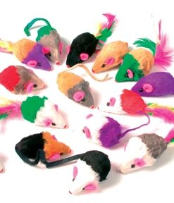 Kattenspeelgoed Bontmuisjes Assorti 24 St