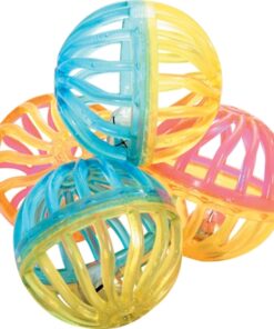 Kattenspeelgoed Bal Twist Met Bel Assorti 4 Cm 4 St