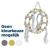 Schommel Houten Wiel Met Kralen Assorti 18X6X22 Cm