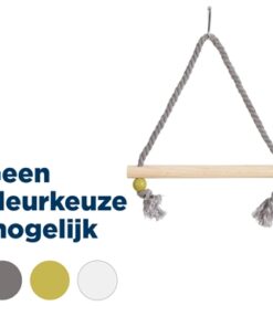 Schommel Hout Met Touw Assorti 22X1,5X27 Cm