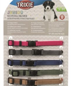 Puppy Halsbandset Fuchsia/Grafiet/Indigo/Bosgroen/Koraal 17-25 Cm 6 St