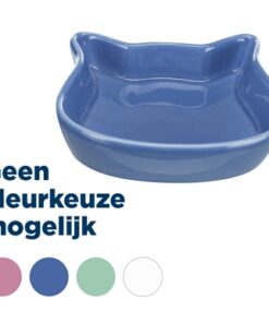 Voerbak Kattenkop Assorti 12 Cm 4 St
