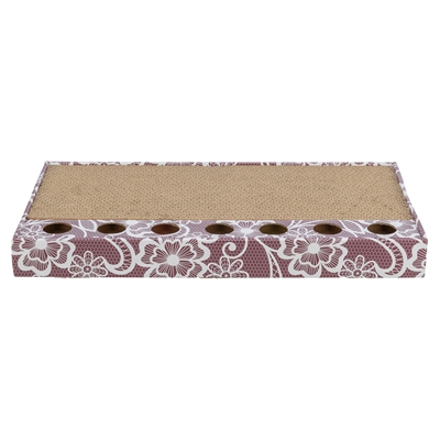 Krabplank Karton Met Balletjes Roze 48X25 Cm