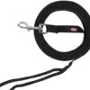 Hondenriem Sleeplijn Singelband Zwart 20 Mm X 5 Mtr