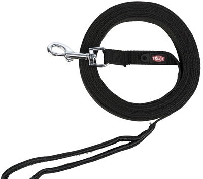 Hondenriem Sleeplijn Singelband Zwart 20 Mm X 5 Mtr