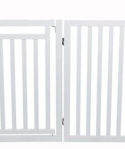 Hondenhek Met Deur Wit 60-160 X 81 Cm