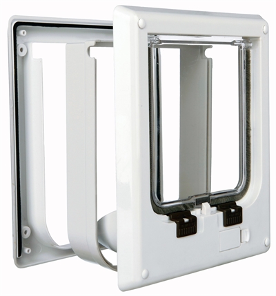 4-Weg Kattenluik Elektromagnetisch Wit 21 X 24 Cm