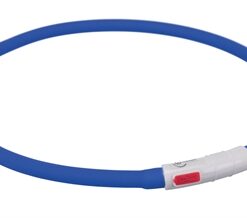 Lichtgevende Halsband Hond Usb Siliconen Oplaadbaar Royal Blauw 70X1 Cm