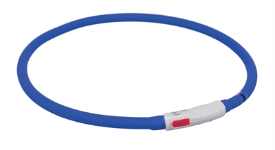 Lichtgevende Halsband Hond Usb Siliconen Oplaadbaar Royal Blauw 70X1 Cm