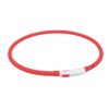 Lichtgevende Halsband Hond Usb Siliconen Oplaadbaar Rood 70X1 Cm