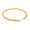 Lichtgevende Halsband Hond Usb Siliconen Oplaadbaar Oranje 70X1 Cm