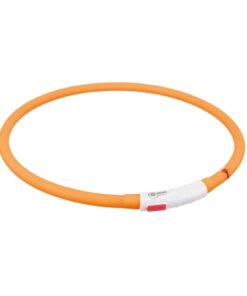 Lichtgevende Halsband Hond Usb Siliconen Oplaadbaar Oranje 70X1 Cm