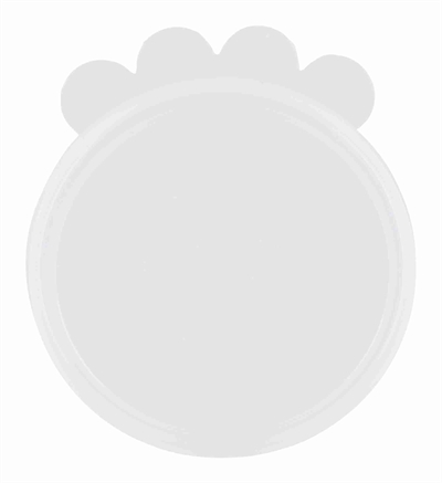 Deksel Voor Blik Siliconen Transparant 7,6 Cm 4X2 St