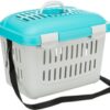 Vervoersbox Knaagdier Midi-Capri Lichtgrijs/Turquoise 44X32X33 Cm