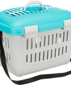 Vervoersbox Knaagdier Midi-Capri Lichtgrijs/Turquoise 44X32X33 Cm